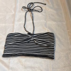 Striped halter crop top